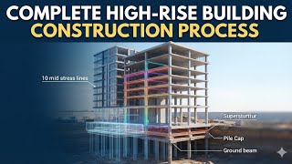 Complete Construction Process of a 10-Story High-Rise Building | 3D Animation Tutorial