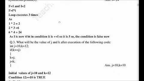 Informatics Practices class 12 Unit-3 JAVA PROG (Output Finding Q