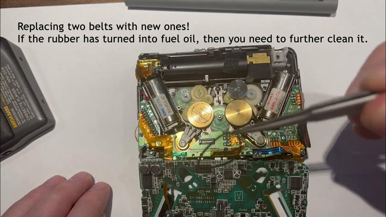 Repair Sony Walkman WMDD9 Replacement Belt and Capacitors, Cassette Players YouTube