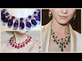 New stylish beautiful crystal and, party wear necklace collection