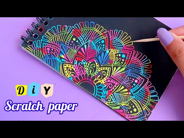 DIY CRAFTS/DIY reusable Scratch Paper/Magic Book/ Rainbow NoteBook/How to  make Scratch Book/Minitha 