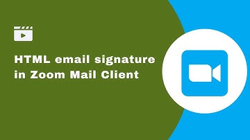 Adding an HTML email signature with a meeting link to Zoom Mail