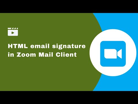 Adding an HTML email signature with a meeting link to Zoom Mail