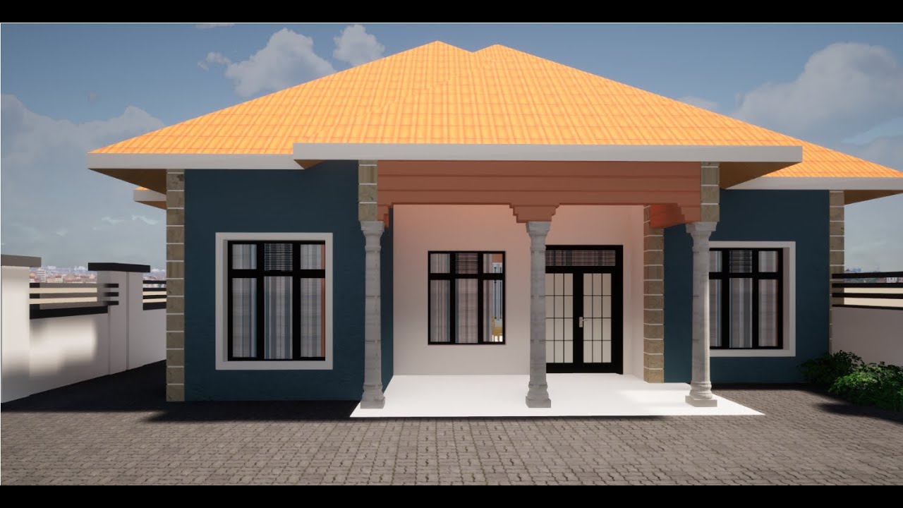 Five bedrooms complete project, ArchiCAD tutorial - YouTube