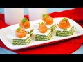 🍣 РЕЦЕПТ: Закусочные пирожные из шпината, творожного сыра и красной рыбы!