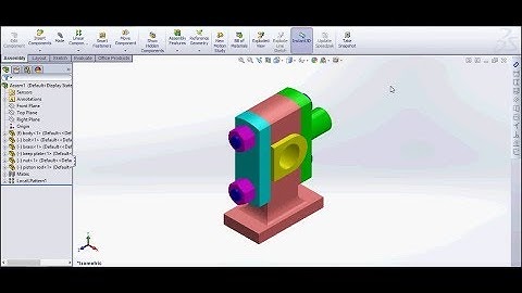 Solidworks cross head assembly design tutorial