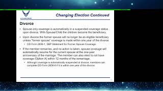 Details Reserve Component Survivor Benefit Plan Update