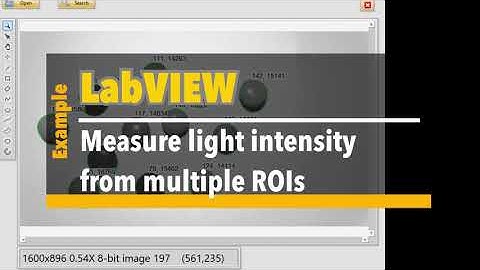 LabVIEW #EP6 Measure  light intensity from multiple ROIs