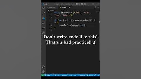 JavaScript For Loops Shorthand #shorts #reels #js #javascript