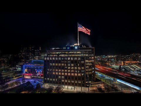 WWE raises huge American flag ahead of Veterans Day