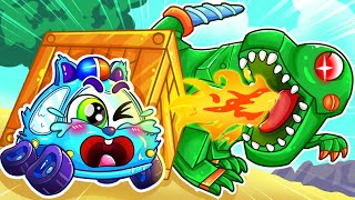 No No! Scary Robot Dino🦖🤖Five Little Dinosaurs Song🚗🚓🚌🚑+More Nursery Rhymes by BabyCar Story