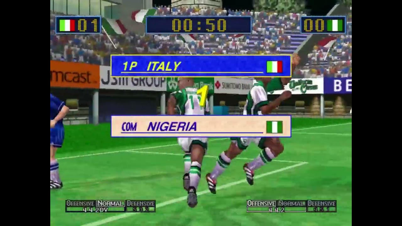 Virtua Striker 2 ( Dreamcast 1999 ) - Sega [Playthrough/Longplay] - Italy