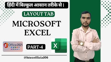 MS Excel | Part -4 | Layout Tab | Keshav Sir|  Microsoft Excel Hindi Guide for Beginners...... |