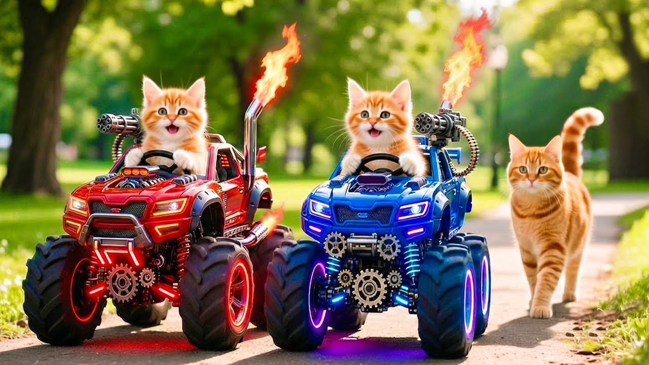 Mama Cat Trims Fur on the Farm and Makes Tiger Hat For Kittens At Home🐾🎩🐯