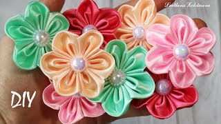 ÐŸÑ€Ð¾ÑÑ‚Ñ‹Ðµ Ð¦Ð²ÐµÑ‚Ñ‹ Ð¸Ð· Ð»ÐµÐ½Ñ‚ ðŸŒ¸ Tutorial kanzashi for beginner ðŸŒ¸ Svetlana Zolotareva