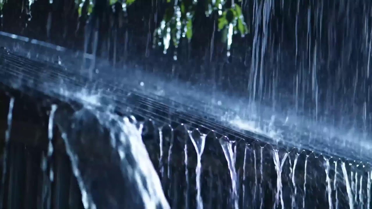 ASMR Heavy Rain on Tin Roof During Quiet Night for Deep Sleep, Relaxation and Stress Relief 327