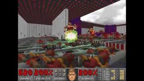 Doom 2 Experiencing Nirvana Level 7 UV Max in 4:34 (2-rocket challenge)