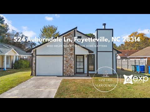 524 Auburndale Ln, Fayetteville, NC home video tour