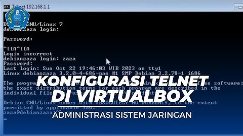 [ASJ] Konfigurasi Remote Access Telnet di VirtualBox