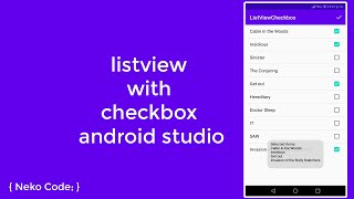 listview with checkbox android studio