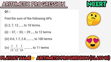 Find the sum of following APs:- | Exercise 5.3 Q 1 @edulover123