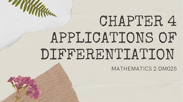 (2/4) Chapter 4 Applications of Differentiation | 4.2 Extremum problem