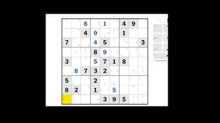 NY Times Hard Sudoku - October 5 2023 (Solution/Walkthrough)