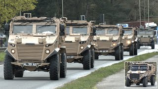 Army of protected patrol vehicles travel in convoys through the City of Southampton 🪖