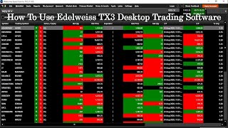 How To Use Edelweiss TX3 Desktop Trading Software Trading Software TechnicalAnalysis Abhijit Zingade screenshot 5