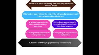 Essentials of Advanced Nursing Roles and Interprofessional Practice D025