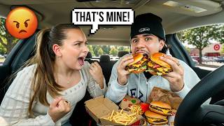 Stuffing Maddy's ENTIRE MEAL In My Mouth To Make Her Angry...