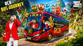GTA 5 : Rampage & Shinchan🤣 RCB Bus Journey 🚌 Full Fun #bommalu #gta5telugu #rampageboy #gta5