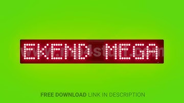 Weekend Mega Sale Event Scrolling Red Dot Matrix LED Text Animation on Green Screen Seamless Loop