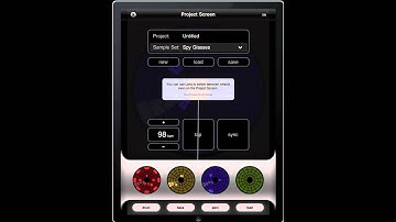 Loopseque. Music app for iPad. Project Screen