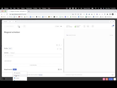 ClickUp-Trick: Doc in einem Task erstellen