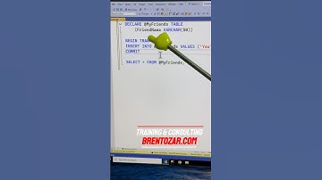 Table variables ignore transactions too