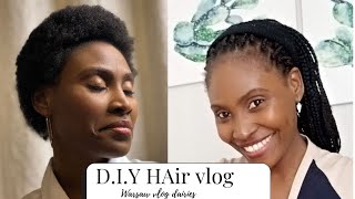 DIY AFRICAN BRAIDS | PROTECTIVE HAIRSTYLE FOR WINTER AND SPRING|