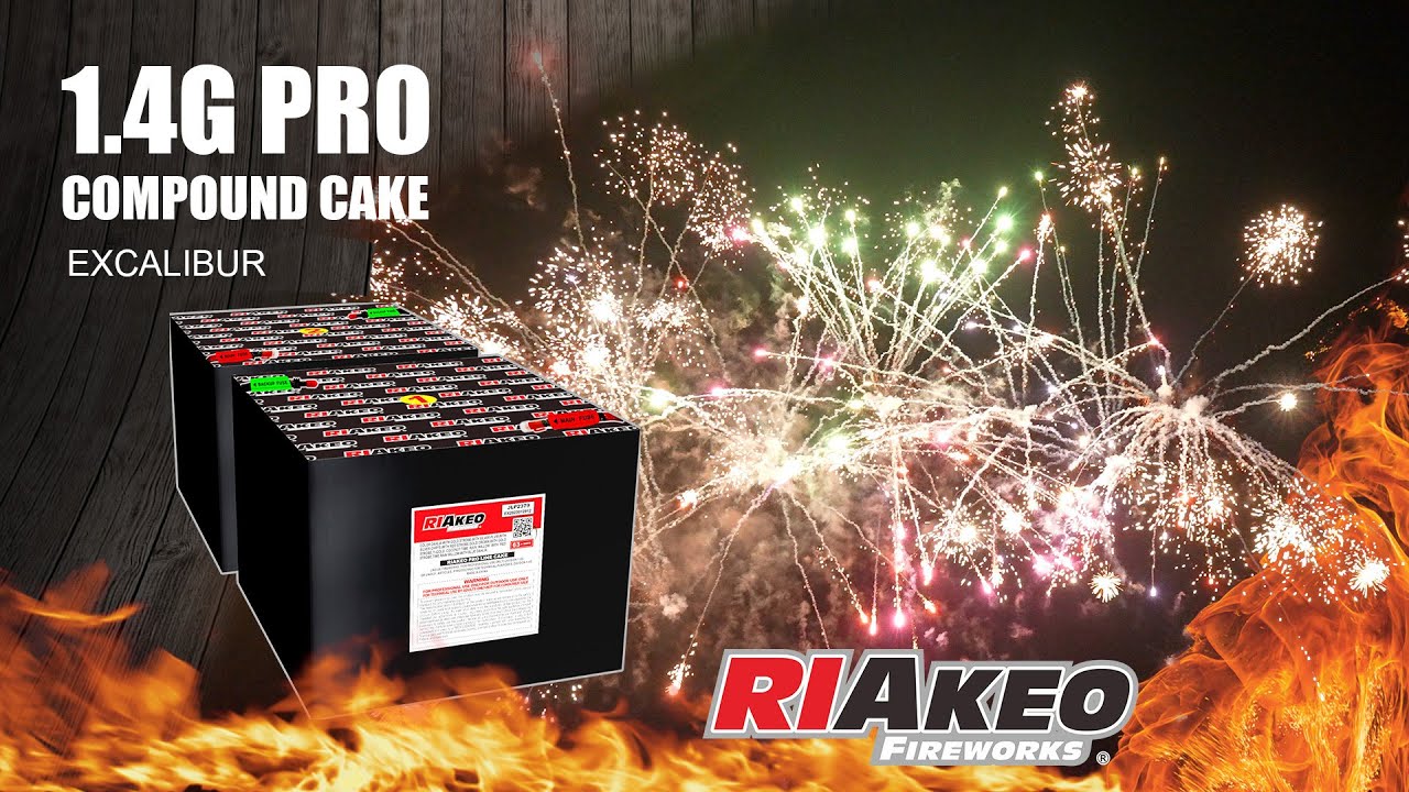 【原価ぶっ壊し割引】ローラティーンラフィアエフェクト EXCALIBUR USA 1.4G PRO COMPOUND CAKE 126 SHOTS JLP2379