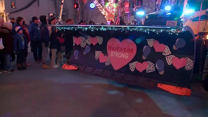 Plow decorated by Waukesha South band members, oth...
