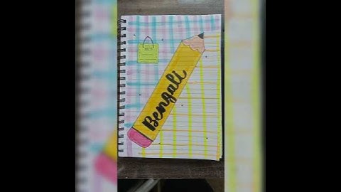 Transform Your Notebook With Creative Front Page  Idea ✏️✨#shorts @Dhimanisha #frontpage