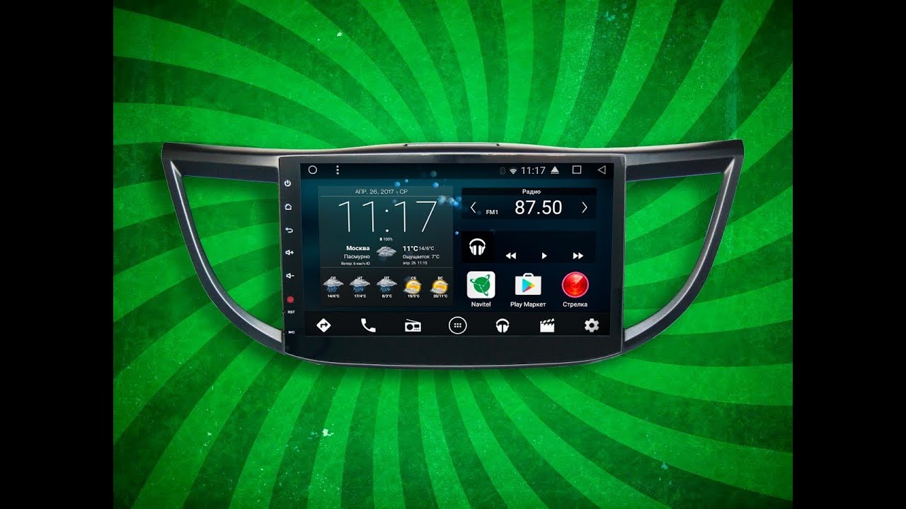 Установка магнитолы IQ NAVI на Хонда ЦРВ 4 - YouTube