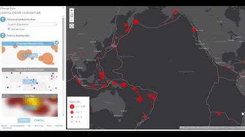 Earthquake Mapping Demo I - Applying an Arcade Expression for Multiple Attributes into one Symbol