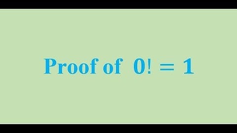 0! = 1: Proved using the gamma function.
