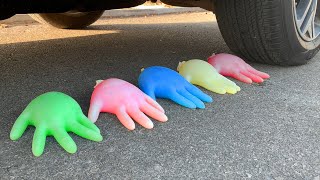 Experiment Car vs Jelly Gloves vs Balloons | Crushing Crunchy & Soft Things by Car | Car US