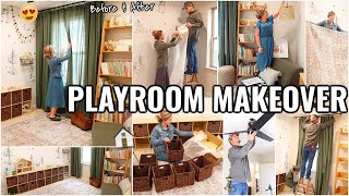 COMPLETE PLAYROOM MAKEOVER!!😍 BEFORE \& AFTER EXTREME ROOM MAKEOVER