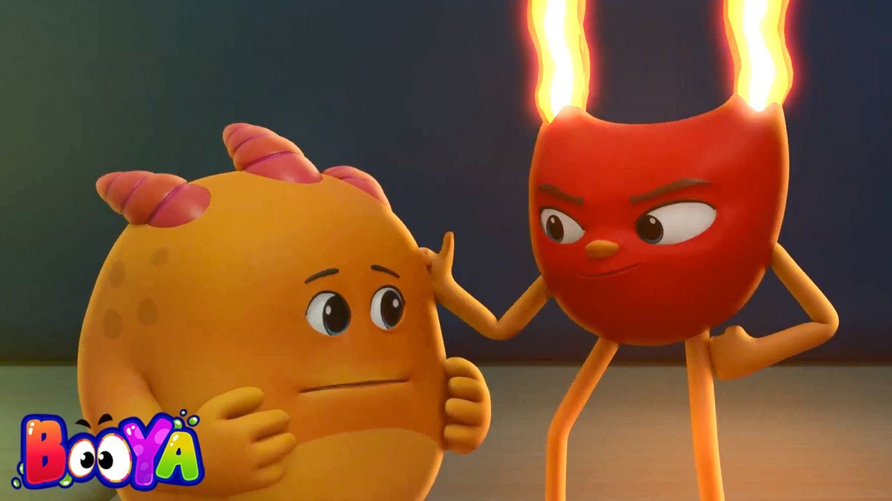 Assustada Booya Divertido Episódio de Desenho Animado para Crianças