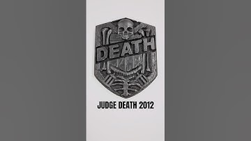Judge Death cold cast iron badge, inspired by 2012 Dredd. #cosplay #judgedredd #judgedeath