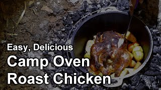 Super Easy Camp Oven Roast Chicken