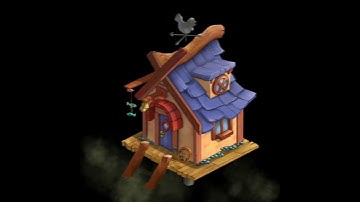 Casual house. Animation 2d. Unity