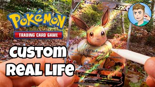 Making CUSTOM Pokémon Cards in REAL LIFE! - A Pokémon Adventure!